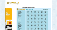 Desktop Screenshot of chanukahwordsearch.com
