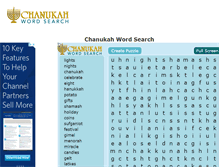 Tablet Screenshot of chanukahwordsearch.com